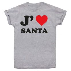 Christmas T-Shirt T-Shirt Damski I Love Santa Xl Szary. T-shirty marki Christmas T-Shirt. W wyprzedaży za 33.00 zł.