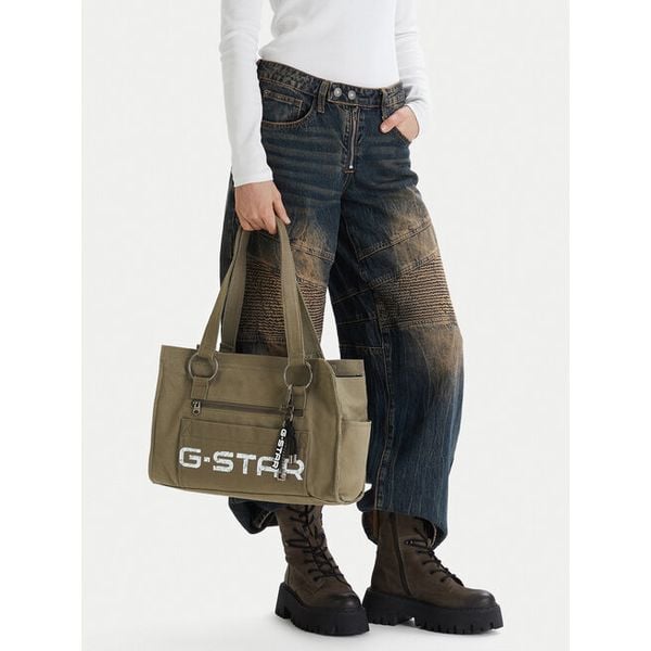 Torebka G-Star Raw. Brązowe shopper bag G-Star Raw, bez wzorów, retro, bez dodatków. Za 199.99 zł.
