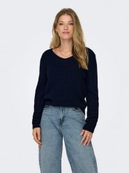 JDY Sweter w kolorze granatowym rozmiar: XL. Niebieskie swetry JDY, xl, bez wzorów, bez ramiączek. Za 57.06 zł.