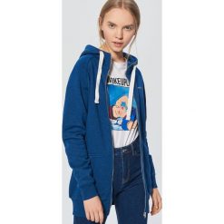 Długa bluza z kapturem - Granatowy. Bluzy marki Cropp. W wyprzedaży za 39.99 zł.