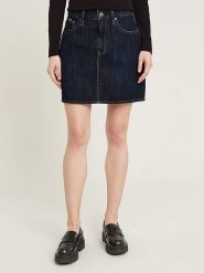 G-Star Spódnica dżinsowa "Victoria" w kolorze granatowym rozmiar: W25. Niebieskie spódnice G-Star, na co dzień, z aplikacjami, z bawełny, klasyczne, mini, proste. Za 143.99 zł.