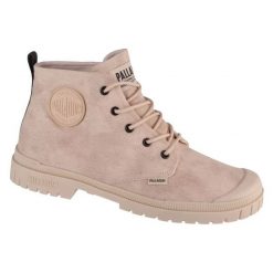 Buty Palladium Pampa SP20 Hi Wax 74388-210-M beżowy. Brązowe buty treningowe bez wzorów, za kostkę, bez zapięcia. Za 480.52 zł.