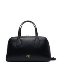 Calvin Klein Torebka Ck Medium Bowling Bag LV04F3610G Czarny. Czarne torebki klasyczne Calvin Klein, bez wzorów, ze skóry, bez dodatków. Za 569.99 zł.