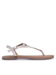 Sergio Bardi Sandały WI29-02-M24-SB Złoty. Żółte sandały Sergio Bardi, bez wzorów, ze skóry, bez obcasa, na płaskiej podeszwie, bez zapięcia. Za 139.99 zł.