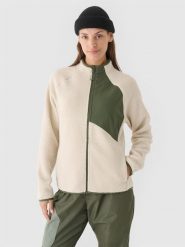 4F Polar sherpa ze stójką damski - beżowy XL. Brązowe bluzy z polaru 4f, na zimę, xl, bez wzorów, z bawełny, snowboardowy. Za 189.99 zł.