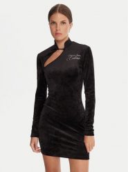 Versace Jeans Couture Sukienka koktajlowa 79HAO9A1 J0241 Czarny Slim Fit. Czarne sukienki Versace Jeans Couture, bez wzorów, z jeansu, wizytowe, bez kołnierzyka, bez ramiączek. Za 949.99 zł.