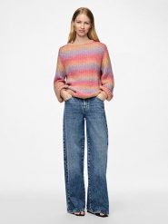 Pieces Sweter ze wzorem rozmiar: M. Swetry Pieces, m, bez wzorów, z wełny, bez ramiączek. Za 70.24 zł.