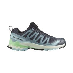 Obuwie Biegi w terenie Kobiety XA PRO 3D V9. Niebieskie buty do biegania Salomon, bez wzorów, z materiału, bez zapięcia, do biegania. Za 649.00 zł.