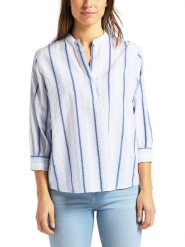 LEE ESSENTIAL BLOUSE DAMSKA BLUZKA W PASKI SURF BLUE L45VZQQF 112110648. Niebieskie bluzki Lee, l, bez wzorów, bez kołnierzyka, bez ramiączek. Za 129.99 zł.