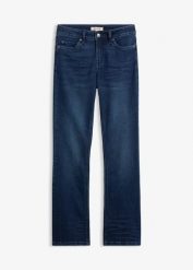 Jeansy ze stretchem o kroju bootcut, mid waist. Niebieskie jeansy bonprix, bez wzorów, z jeansu. Za 139.99 zł.