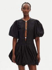 PINKO Sukienka koktajlowa Oliver Abito 105212 A2LD Z99 Czarny Regular Fit. Czarne sukienki Pinko, bez wzorów, z bawełny, wizytowe, bez kołnierzyka, bez ramiączek. Za 1,180.09 zł.