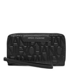 Portfel Armani Exchange. Czarne portfele Armani Exchange, bez wzorów. Za 379.99 zł.