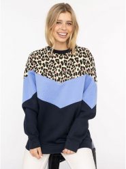 Zwillingsherz Bluza "Konny" w kolorze granatowo-błękitnym rozmiar: S/M. Niebieskie bluzy bez kaptura Zwillingsherz, m, bez wzorów, bez kaptura, do jazdy konnej. Za 193.70 zł.