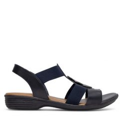 Sandały Go Soft. Niebieskie sandały GO SOFT, bez wzorów, bez obcasa, na płaskiej podeszwie, bez zapięcia. Za 199.99 zł.