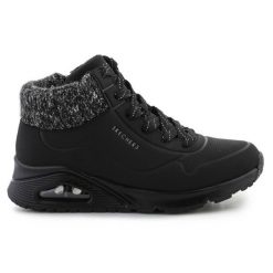 Buty Sportowe Skechers Uno Gen1 Darling Daze 310566L-BLK czarne. Czarne buty treningowe bez wzorów, z gumy, bez zapięcia. Za 394.65 zł.