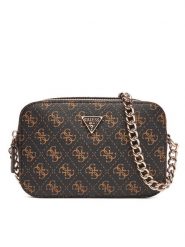 Guess Torebka Noelle II HWQG96 72140 Brązowy. Brązowe kopertówki Guess, z aplikacjami, ze skóry, wizytowe, bez dodatków. Za 549.99 zł.