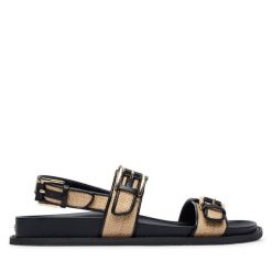 Sandały MICHAEL Michael Kors. Czarne sandały MICHAEL Michael Kors, bez wzorów, bez obcasa, na płaskiej podeszwie, bez zapięcia. Za 739.99 zł.