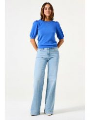 Garcia Sweter w kolorze niebieskim rozmiar: XL. Niebieskie swetry Garcia, xl, bez wzorów, ze splotem, bez ramiączek. Za 119.12 zł.
