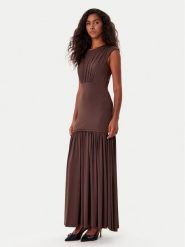 Bardot Sukienka koktajlowa Annaise 60103DB Brązowy Regular Fit. Brązowe sukienki Bardot, bez wzorów, z syntetyku, wizytowe, bez kołnierzyka, bez ramiączek. Za 369.99 zł.