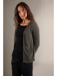 Perfect Cashmere Kaszmirowy kardigan "Emma" w kolorze khaki rozmiar: L. Brązowe swetry Perfect Cashmere, l, bez wzorów, z kaszmiru, bez ramiączek. Za 413.99 zł.