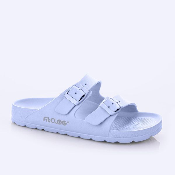Klapki damskie Lemigo Like Fitclog. Białe klapki Lemigo, bez wzorów, z materiału, bez obcasa, bez zapięcia. Za 99.00 zł.