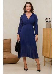 Curvy Lady Sukienka w kolorze granatowym rozmiar: 48/50. Niebieskie sukienki Curvy Lady, bez wzorów, klasyczne, bez kołnierzyka, bez ramiączek, maxi. Za 136.45 zł.