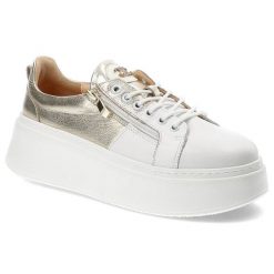 Białe Sneakersy Damiss Damskie Obuwie Ze Skóry Naturalnej. Białe buty treningowe DAMISS, na wiosnę, bez wzorów, ze skóry, bez zapięcia. Za 459.00 zł.