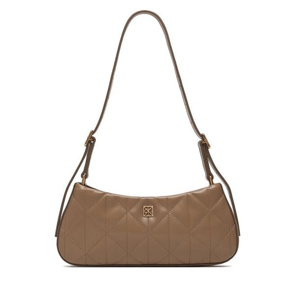 Torebka Calvin Klein. Brązowe torebki klasyczne Calvin Klein, bez wzorów, klasyczne, bez dodatków. Za 297.99 zł.