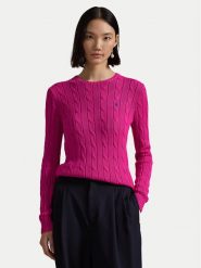 Polo Ralph Lauren Sweter 211891640025 Różowy Slim Fit. Czerwone swetry Polo Ralph Lauren, m, bez wzorów, z bawełny, bez ramiączek. Za 539.99 zł.