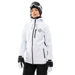 Damska kurtka snowboardowa Sporty zimowe Siroko W2-W Nevelgeist. Białe kurtki narciarskie SIROKO, na zimę, m, bez wzorów, z materiału, bez kaptura, narciarskie. Za 607.00 zł.