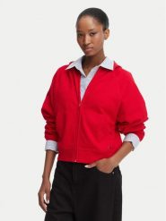 Tommy Jeans Bluza Flag DW0DW22834 Czerwony Boxy Fit. Czerwone bluzy Tommy Jeans, l, bez wzorów, z bawełny, bez kaptura. Za 449.99 zł.