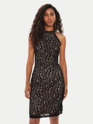 Guess Sukienka koktajlowa New Liza W4YK0K KC760 Czarny Bodycon Fit. Czarne sukienki Guess, xl, z aplikacjami, z syntetyku, wizytowe, bez kołnierzyka, bez ramiączek, bodycon. Za 329.99 zł.