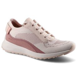 Różowe Sneakersy Tamaris Damskie Stylowe Obuwie. Czerwone buty do biegania Tamaris, na wiosnę, z aplikacjami, z materiału, bez zapięcia, do biegania. Za 239.00 zł.