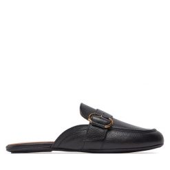 Klapki Geox. Czarne klapki Geox, bez wzorów, bez obcasa, bez zapięcia. Za 329.99 zł.