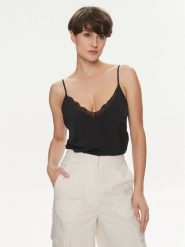 Morgan Top 241-ODIDI Granatowy Regular Fit. Niebieskie topy Morgan, bez wzorów, z syntetyku, bez kołnierzyka, bez ramiączek. Za 99.99 zł.