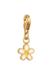 Elli Charm Damski Kwiat Emalia 925 Sterling Silver Pozłacany Lato / Złoto Plażowe Naszyjniki 1 ct. Szare naszyjniki Elli, z materiału, pozłacane. Za 148.99 zł.