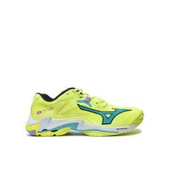 Buty do siatkówki Dorosły Mizuno Wave Lightning Z8 zielony. Zielone buty treningowe Mizuno, bez wzorów, z materiału, bez zapięcia, na fitness i siłownię, mizuno wave. Za 570.20 zł.