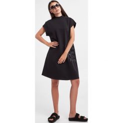 Sukienka ARMANI EXCHANGE. Czarne sukienki Armani Exchange, s, z aplikacjami, z dzianiny, bez kołnierzyka, bez ramiączek, mini. Za 609.00 zł.