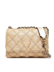 Guess Torebka Giully II Mini HWQW96 73740 Złoty. Żółte kopertówki Guess, z aplikacjami, z syntetyku, wizytowe, bez dodatków. Za 299.99 zł.