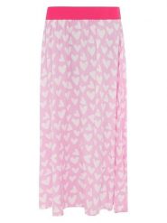Zwillingsherz Spódnica "Hearts Allover" w kolorze jasnoróżowym rozmiar: L/XL. Różowe spódnice Zwillingsherz, na co dzień, l, bez wzorów, z wiskozy, maxi, proste. Za 104.99 zł.