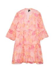 Vero Moda Sukienka w kolorze jasnoróżowo-pomarańczowym rozmiar: S. Pomarańczowe sukienki Vero Moda, s, bez wzorów, z materiału, bez kołnierzyka, bez ramiączek, mini. Za 92.64 zł.