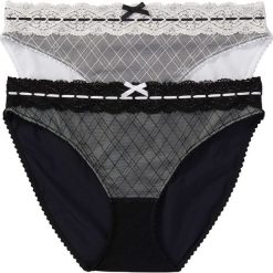 Figi (2 pary) bonprix czarno-biały. Figi marki bonprix. Za 45.98 zł.