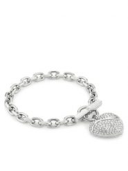 Guess Bransoletka JUBB04 496JW Srebrny. Szare bransoletki Guess, srebrne. Za 349.99 zł.