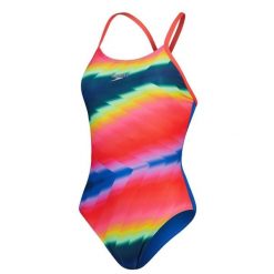 Strój kąpielowy jednoczęściowy damski na basen Speedo Allover. Czerwone stroje jednoczęściowe Speedo, bez wzorów, sportowe. Za 279.99 zł.