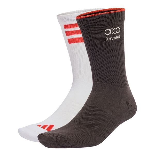 SKARPETY AUDI REVOLUT F1 TEAM DNA. Białe skarpetki adidas, z aplikacjami, z bawełny. Za 79.95 zł.