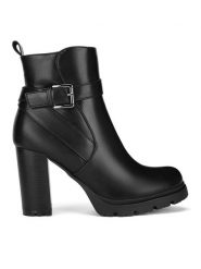 Clara Barson Botki WS5881-26 Czarny. Czarne botki Clara Barson, bez wzorów, bez obcasa, na słupku, bez zapięcia. Za 125.99 zł.