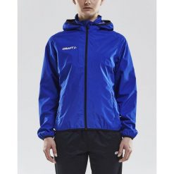 Wodoodporna wiatrówka damska Craft. Niebieskie kurtki przeciwdeszczowe Craft, bez wzorów, bez kaptura. W wyprzedaży za 350.80 zł.