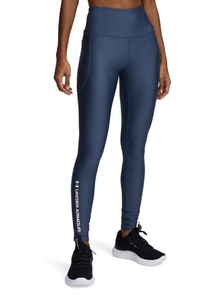 Under Armour Legginsy sportowe w kolorze granatowym rozmiar: XS. Niebieskie legginsy Under Armour, xs, bez wzorów, z podwyższonym stanem, outdoorowe. Za 101.23 zł.