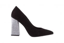 Czółenka Bayla-056 5065-21 C Czarny Srebrny 056347, Skóra naturalna - 37. Czarne czółenka Bayla, bez wzorów, z materiału, eleganckie, bez obcasa, na obcasie, bez zapięcia. W wyprzedaży za 134.10 zł.