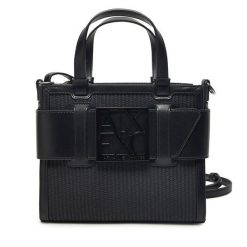 Torebka Armani Exchange. Czarne torebki klasyczne Armani Exchange, bez wzorów, klasyczne, bez dodatków. Za 479.99 zł.